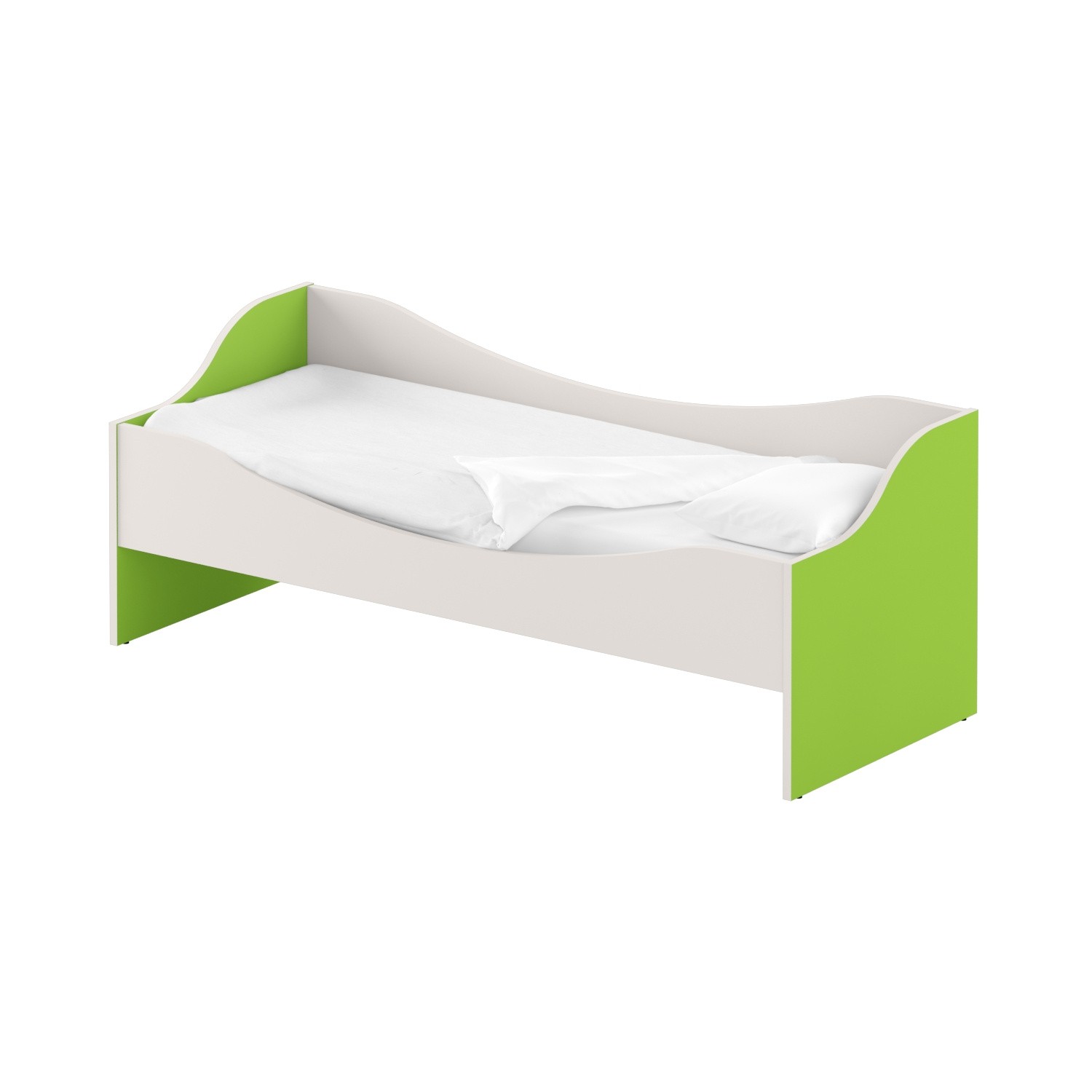Кровать детская ДУ-КЛ14, белый/зеленая мамба